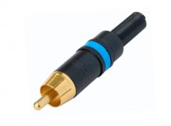 Rean Phono Plug with Gold Contacts Blue Ring NYS373-6