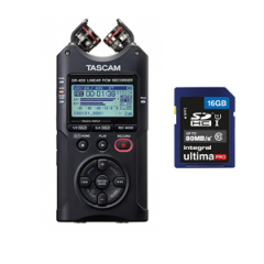 Tascam DR-40X Portable 4-Track Audio Recorder With 16GB card