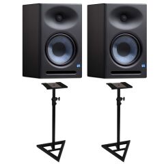 PreSonus Eris E8 XT Studio Monitors with Floor Stands