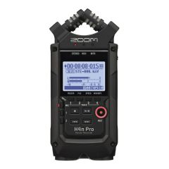 The Zoom H4n Pro Black Portable Recorder, front view