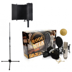 Rode NT2A + Reflection Filter Black + Mic Stand (No Boom)