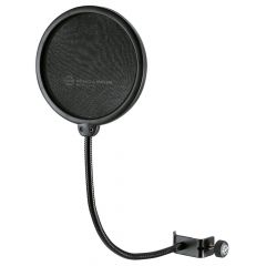 K&M 23956 Popkiller Microphone Shield Black 130mm