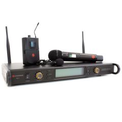 The Studiospares 2.4GHz Dual Wireless System Handheld + Lavalier S2.4/HH/LAV