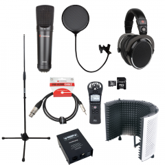 Voiceover and Podcasting Kit with Studiospares S1005 - Reflection Filter White