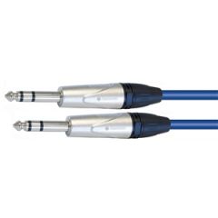 Patch Cord Stereo 60cm Blue Straight-Straight