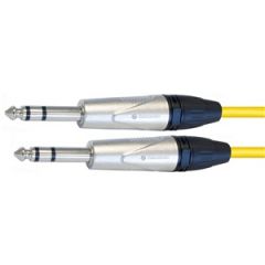 Patch Cord Stereo 60cm Yellow Straight-Straight